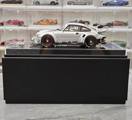 [MCM] 1:18 Porsche 1990 964 RWB Widebody Silver Model Car Resin