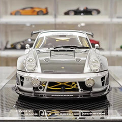 [MCM] 1:18 Porsche 1990 964 RWB Widebody Silver Model Car Resin