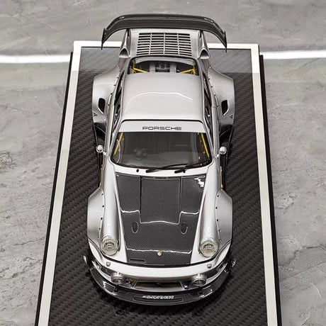 [MCM] 1:18 Porsche 1990 964 RWB Widebody Silver Model Car Resin