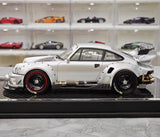 [MCM] 1:18 Porsche 1990 964 RWB Widebody Silver Model Car Resin