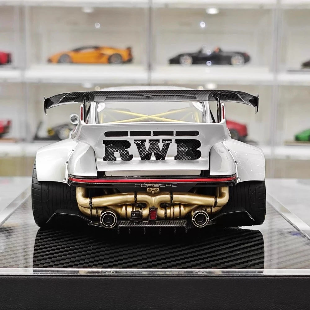 [MCM] 1:18 Porsche 1990 964 RWB Widebody Silver Model Car Resin