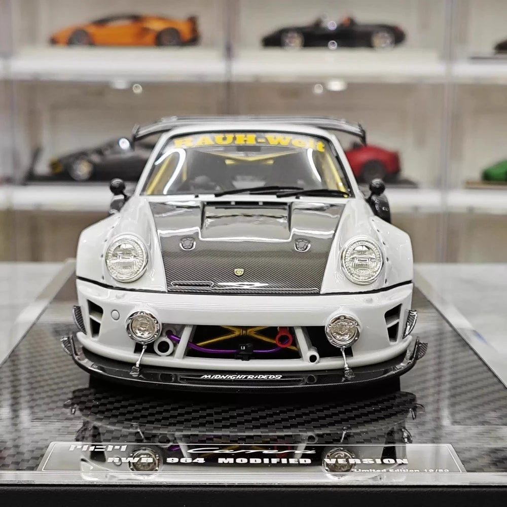 [MCM] 1:18 Porsche 1990 964 RWB Widebody White Model Car Resin