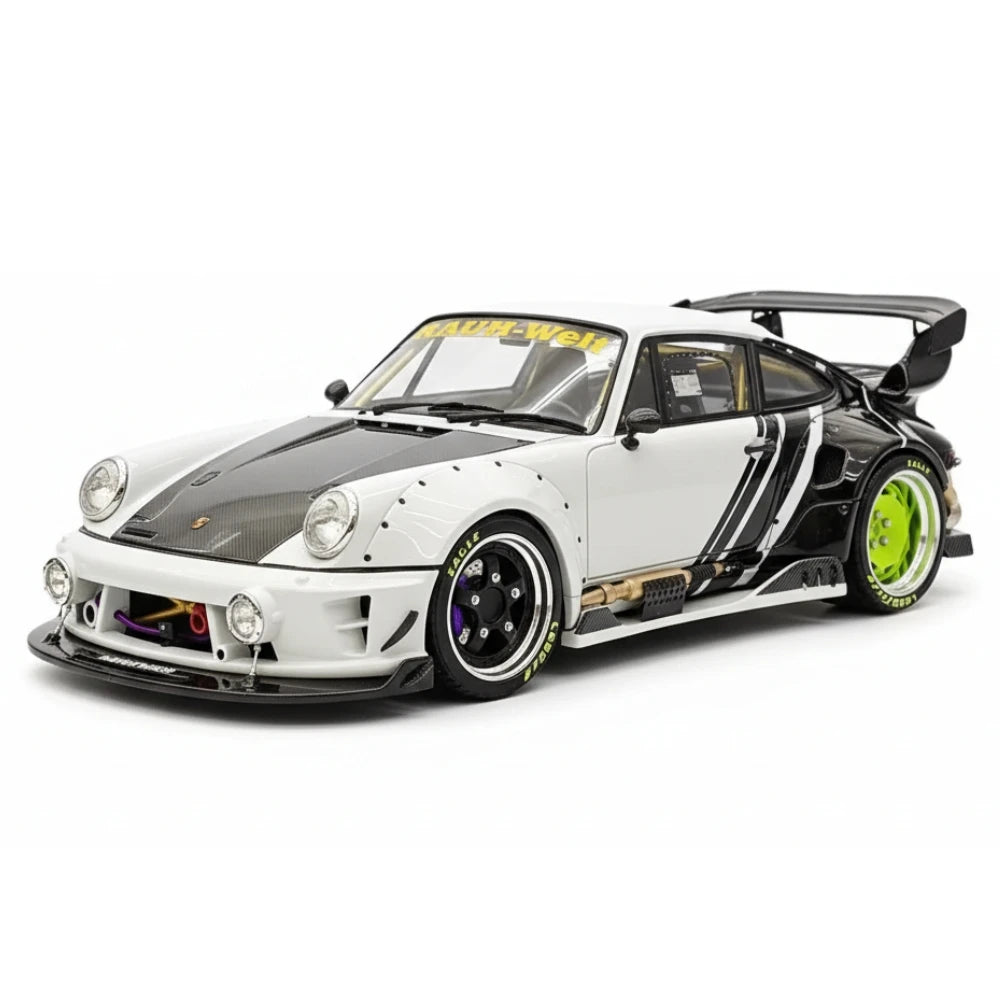 [MCM] 1:18 Porsche 1990 964 RWB Widebody bianco modellino di auto resina