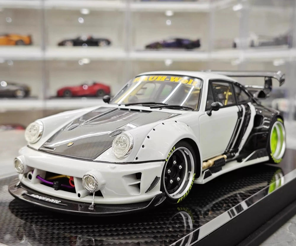 [MCM] 1:18 Porsche 1990 964 RWB Widebody bianco modellino di auto resina