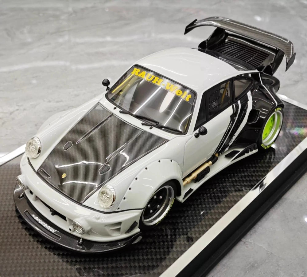 [MCM] 1:18 Porsche 1990 964 RWB Widebody bianco modellino di auto resina