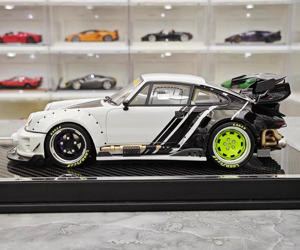 [MCM] 1:18 Porsche 1990 964 RWB Widebody bianco modellino di auto resina
