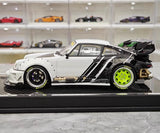 [MCM] 1:18 Porsche 1990 964 RWB Widebody White Model Car Resin
