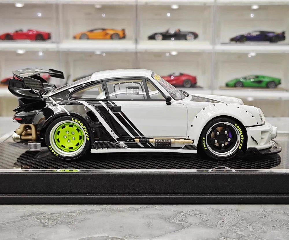 [MCM] 1:18 Porsche 1990 964 RWB Widebody bianco modellino di auto resina