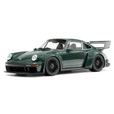 MCM Porsche 2023 911 Singer DLS Turbo Dark Green High Wing 1:18 – Resina de Modelo de Resina Colecionável