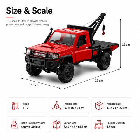 MN MN-82T 1:12 شاحنة سحب RC زاحف تلامس سيارة RC سيارة 4WD RTR RC