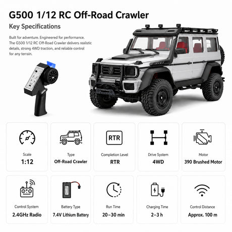 MN MN-86S 1:12 Mercedes-Benz G500 RC الزاحف الذي تعرضت لفرشاة سيارة RC سيارة 4WD RTR RC