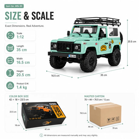 MN MN-90 1:12 Land Rover Defender RC زاحف تمزق 4WD RTR RC سيارة RC سيارة