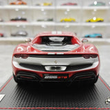 [MR Collection] 1:18 Ferrari 2021 296 GTB Racing Stripe Red & White Model Car Resin