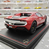 [MR Collection] 1:18 Ferrari 2021 296 GTB Racing Stripe Red & White Model Car Resin