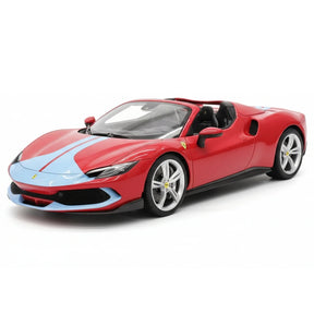 [MR Collection] 1:18 Ferrari 2021 296 GTB Racing Stripe Roadster Red Blue Model Car Resin