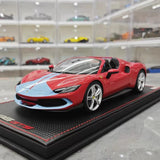 [MR Collection] 1:18 Ferrari 2021 296 GTB Racing Stripe Roadster Red Blue Model Car Resin