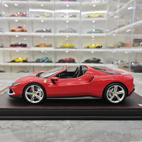 [MR Collection] 1:18 Ferrari 2021 296 GTB Racing Stripe Roadster Red Blue Model Car Resin