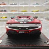 [MR Collection] 1:18 Ferrari 2021 296 GTB Racing Stripe Roadster Matte Red Model Car Resin