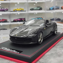 [MR Collection] 1:18 Ferrari 2023 Roma Spider Black Model Car Resin