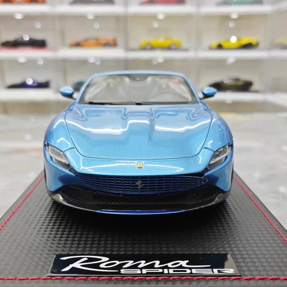 [MR Collection] 1:18 Ferrari 2023 Roma Spider blå modellbil resin