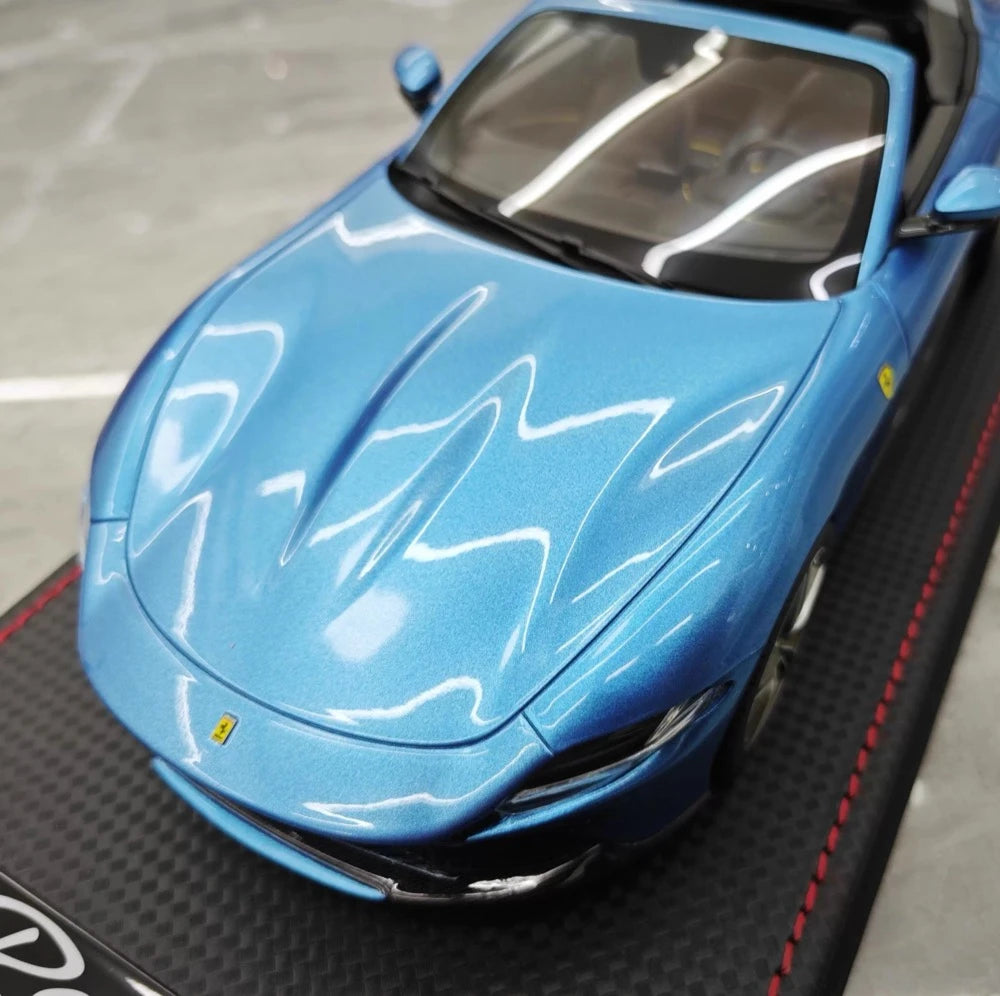 [MR Collection] 1:18 Ferrari 2023 Roma Spider blå modellbil resin