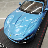 [MR Collection] 1:18 Ferrari 2023 Roma Spider blå modellbil resin