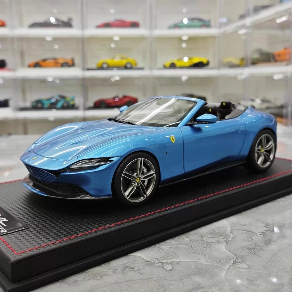 [MR Collection] 1:18 Ferrari 2023 Roma Spider Blue Model Car Resin
