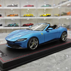 [MR Collection] 1:18 Ferrari 2023 Roma Spider Blue Model Car Resin