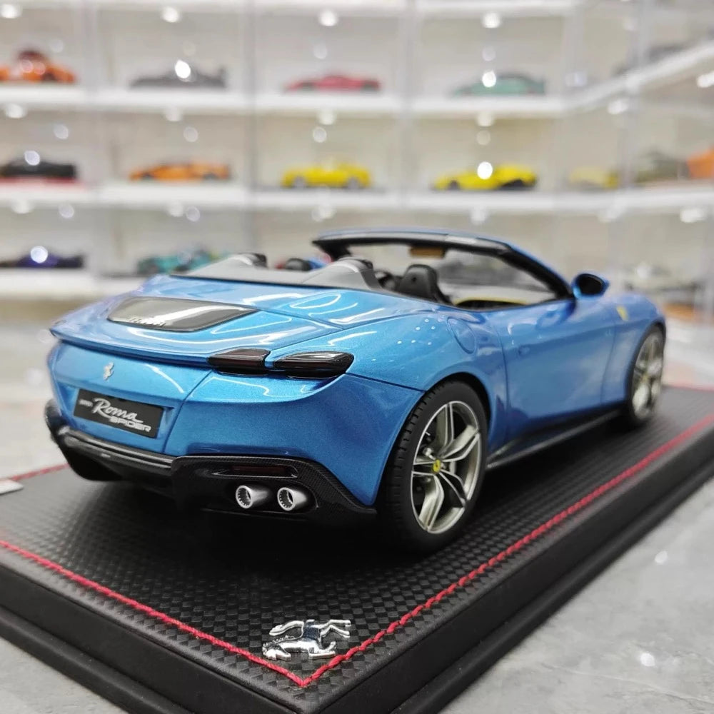 [MR Collection] 1:18 Ferrari 2023 Roma Spider Blue Model Car Resin