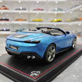 [MR Collection] 1:18 Ferrari 2023 Roma Spider blå modellbil resin