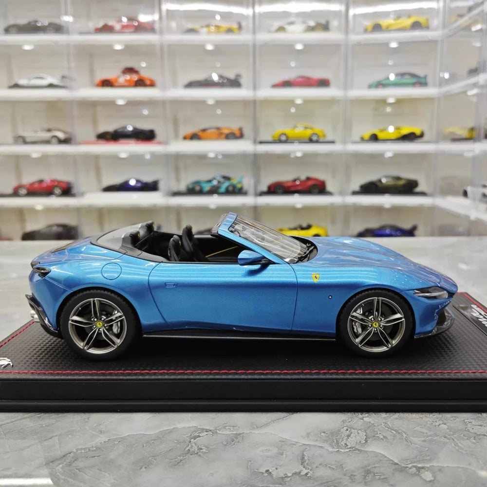 [MR Collection] 1:18 Ferrari 2023 Roma Spider Blue Model Car Resin