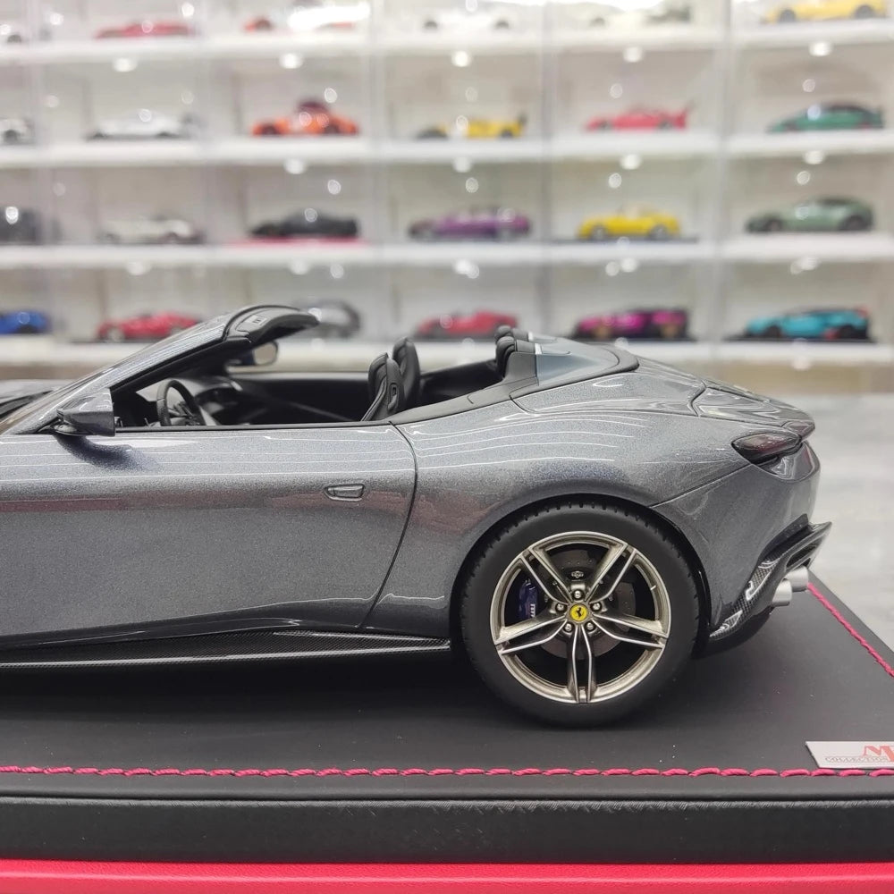 [MR Collection] 1:18 Ferrari 2023 Roma Spider Gray Model Car Resin