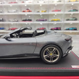 [MR Collection] 1:18 Ferrari 2023 Roma Spider Gray Model Car Resin