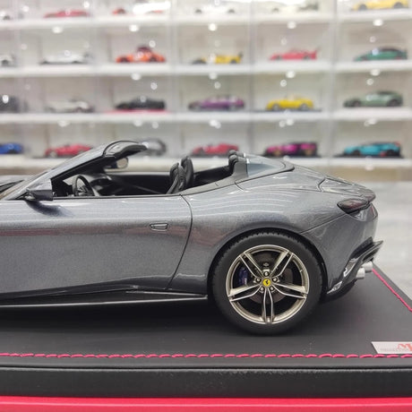 [MR Collection] 1:18 Ferrari 2023 Roma Spider Gray Model Car Resin