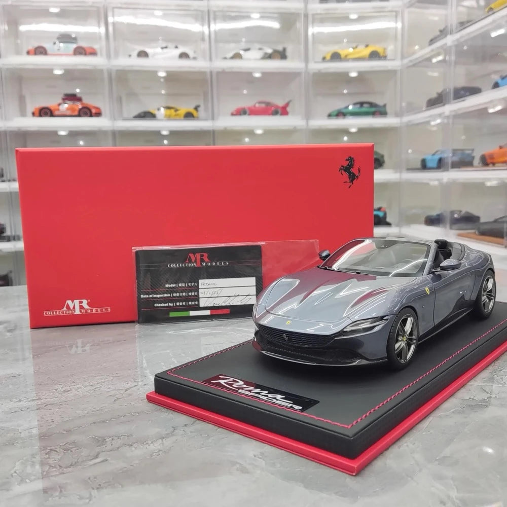 [MR Collection] 1:18 Ferrari 2023 Roma Spider Gray Model Car Resin