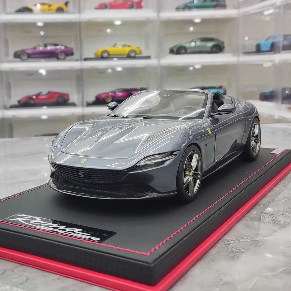 [MR Collection] 1:18 Ferrari 2023 Roma Spider Gray Model Car Resin