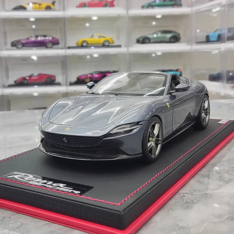[MR Collection] 1:18 Ferrari 2023 Roma Spider Gray Model Car Resin