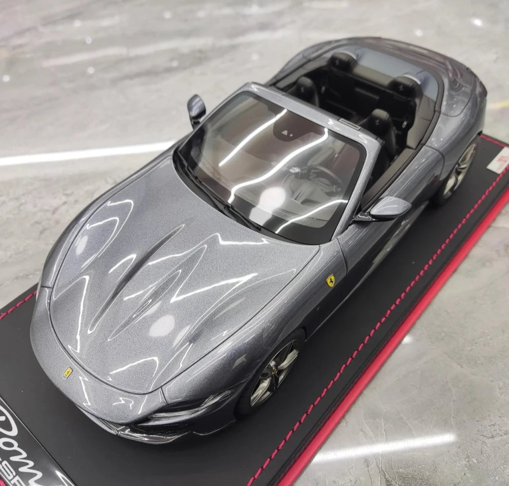 [MR Collection] 1:18 Ferrari 2023 Roma Spider Gray Model Car Resin