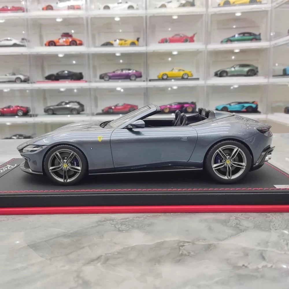 [MR Collection] 1:18 Ferrari 2023 Roma Spider Gray Model Car Resin