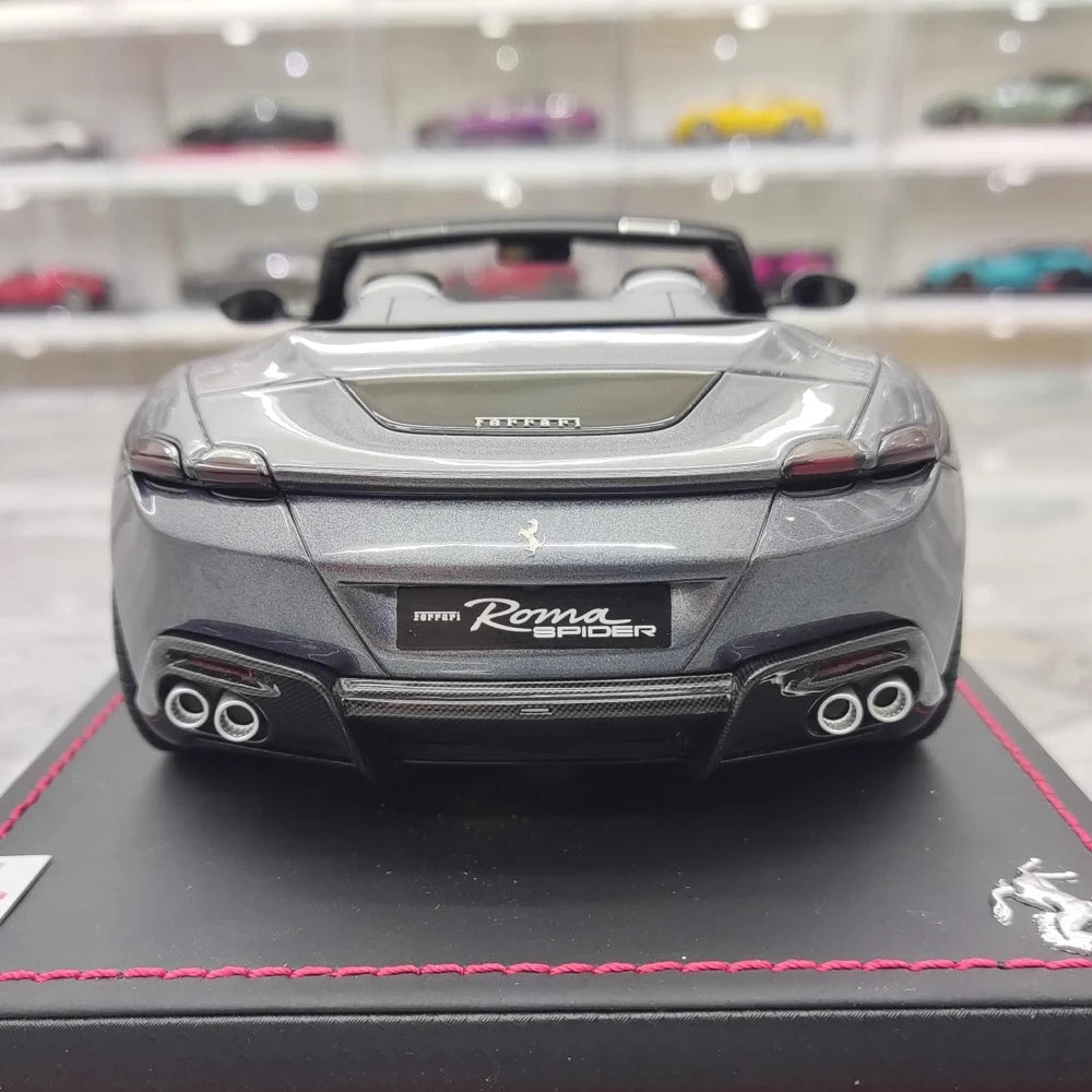 [MR Collection] 1:18 Ferrari 2023 Roma Spider Gray Model Car Resin