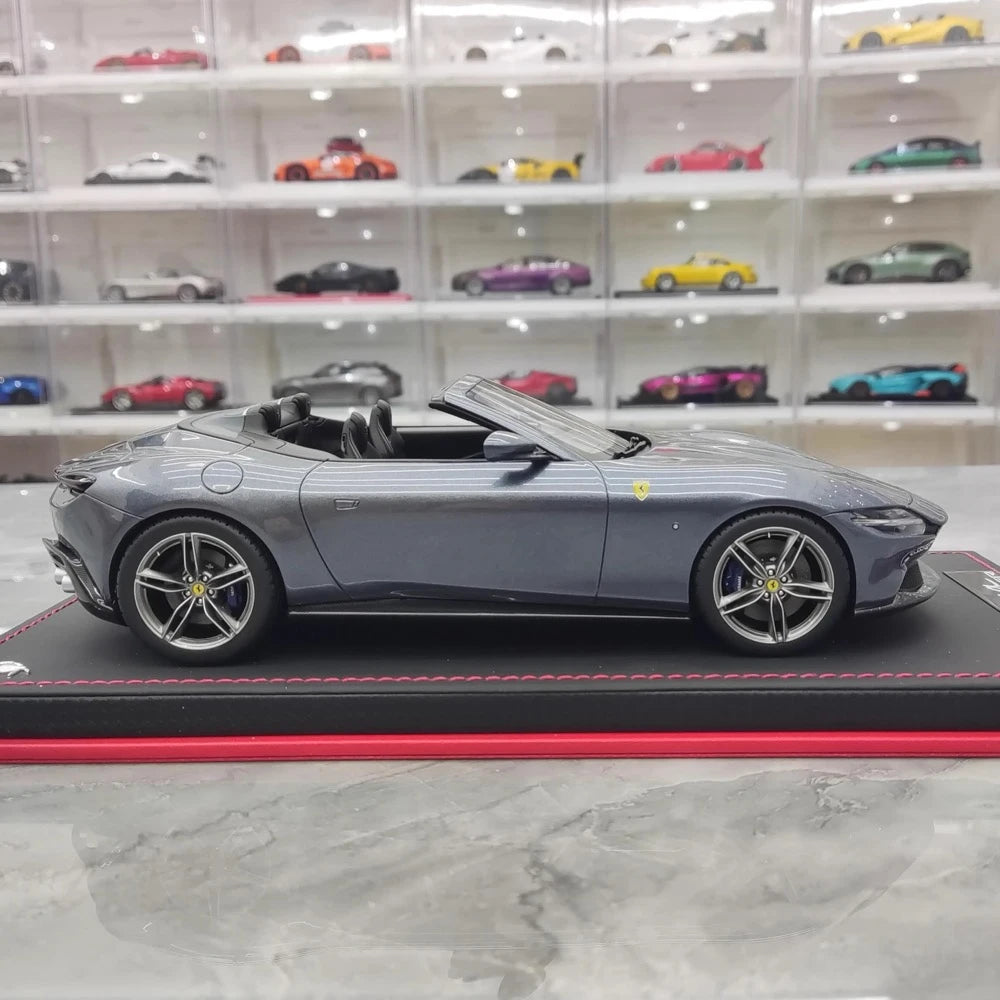 [MR Collection] 1:18 Ferrari 2023 Roma Spider Gray Model Car Resin