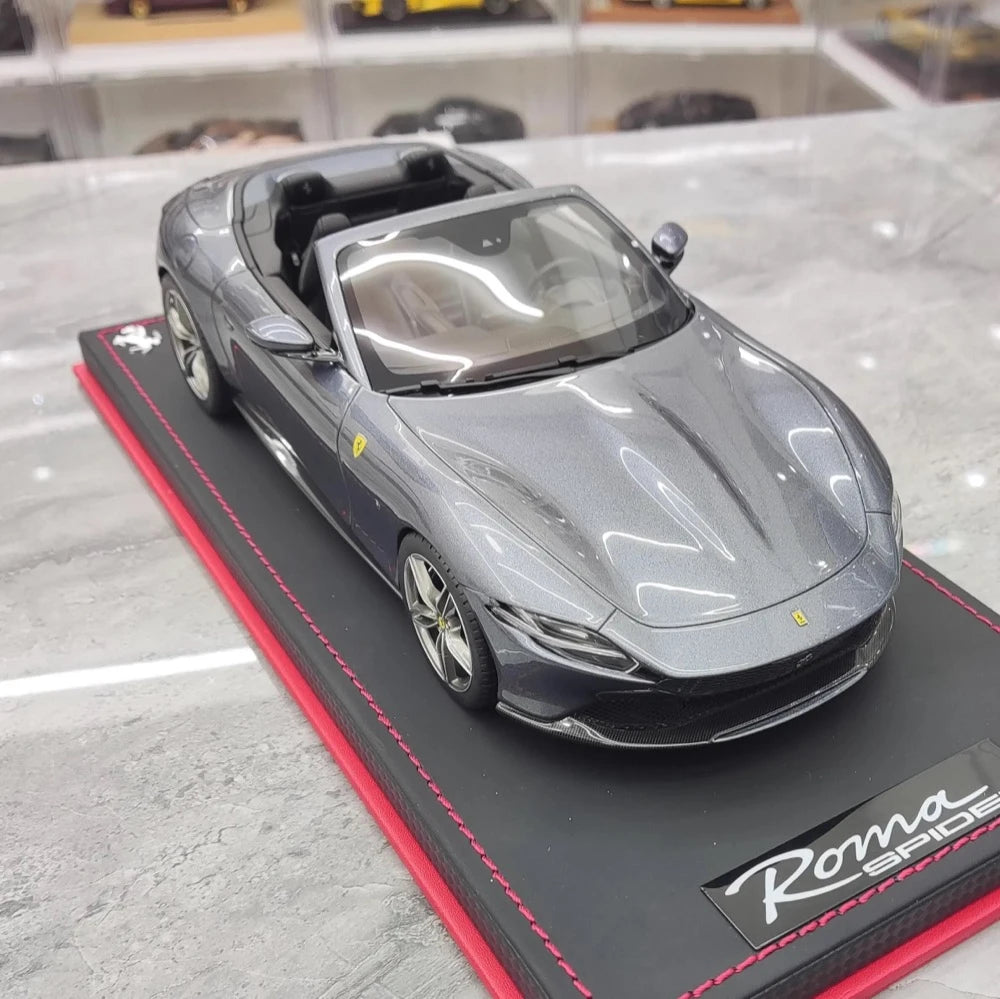 [MR Collection] 1:18 Ferrari 2023 Roma Spider Gray Model Car Resin