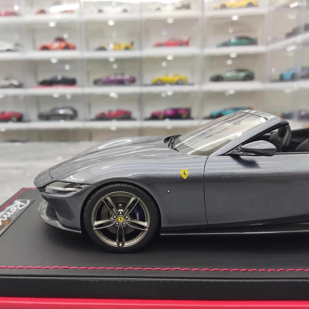 [MR Collection] 1:18 Ferrari 2023 Roma Spider Gray Model Car Resin