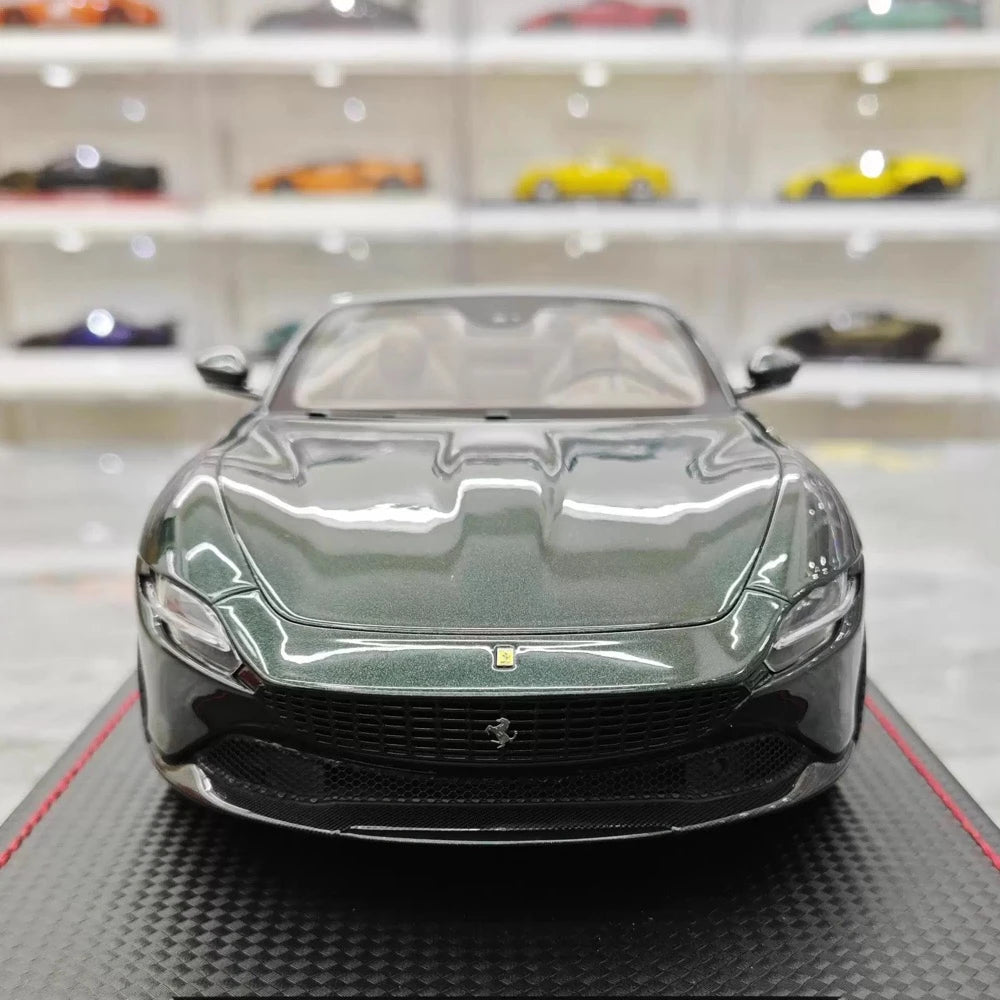 [MR Collection] 1:18 Ferrari 2023 Roma Spider verde modellino di auto resina