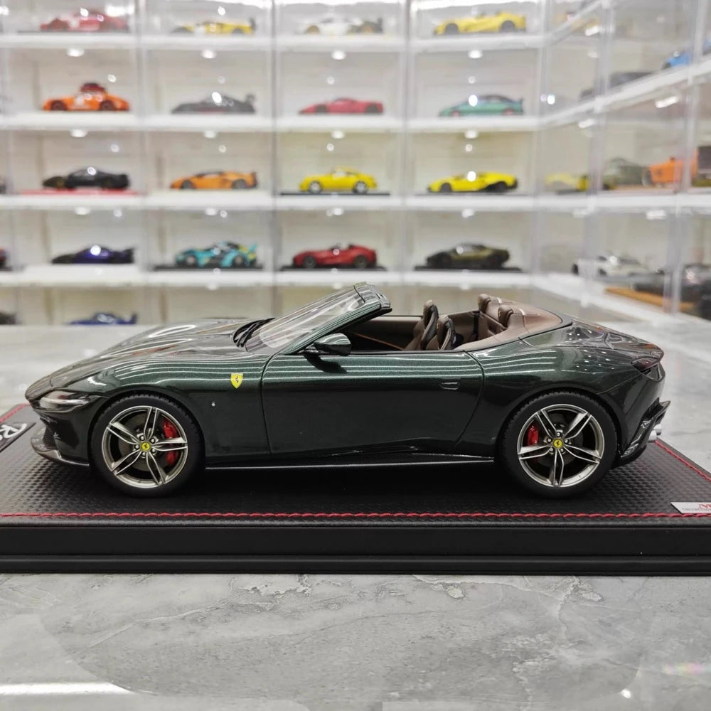 [MR Collection] 1:18 Ferrari 2023 Roma Spider verde modellino di auto resina