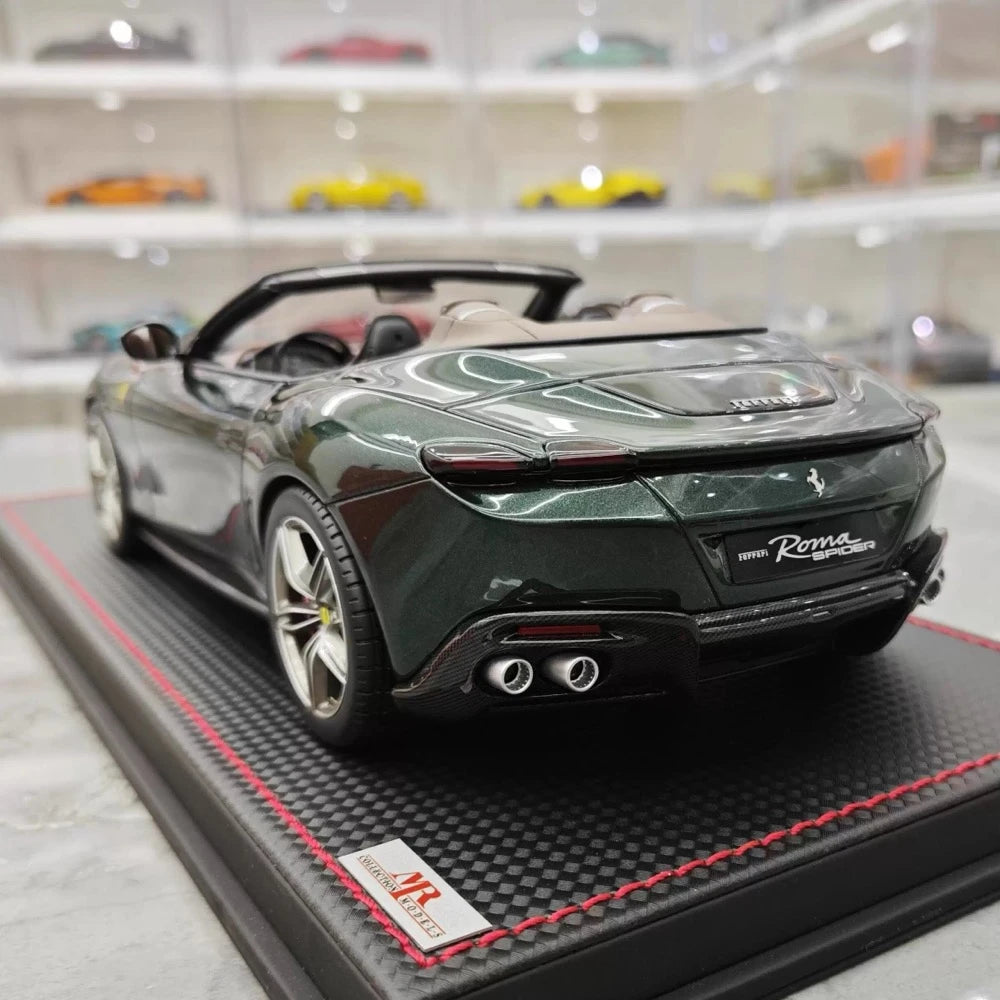 [MR Collection] 1:18 Ferrari 2023 Roma Spider verde modellino di auto resina