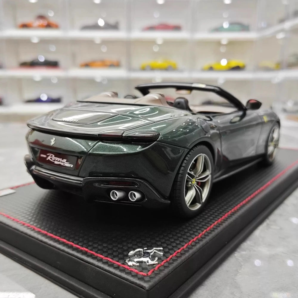 [MR Collection] 1:18 Ferrari 2023 Roma Spider verde modellino di auto resina