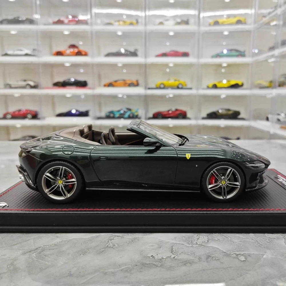 [MR Collection] 1:18 Ferrari 2023 Roma Spider verde modellino di auto resina
