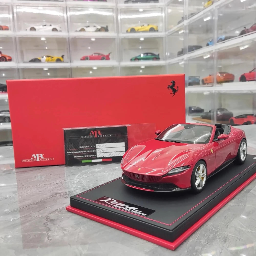 [MR Collection] 1:18 Ferrari 2023 Roma Spider rosso modellino di auto resina