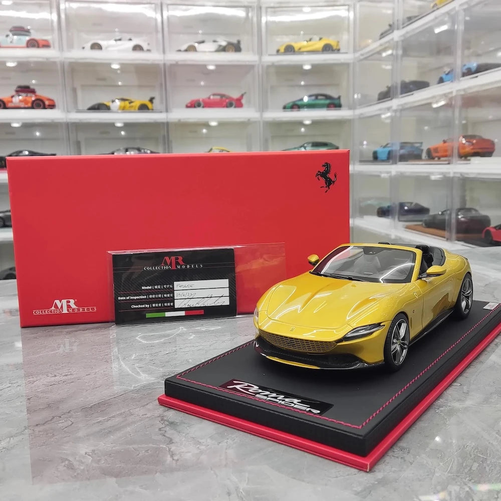 [MR collection] 1:18 Ferrari 2023 Roma Spider jaune voiture miniature Resin